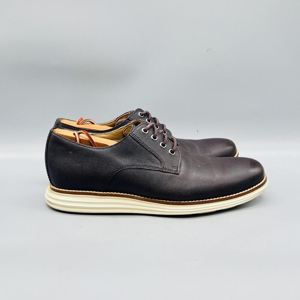 Cole Haan Shoes Mens 7 Brown Leather Grand OS Lace Up Casual Sneakers Comfort